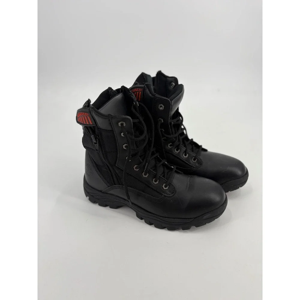 Milwaukee Leather Mens Tactical Side Zip Boots Black MBM9110 Size 9.5